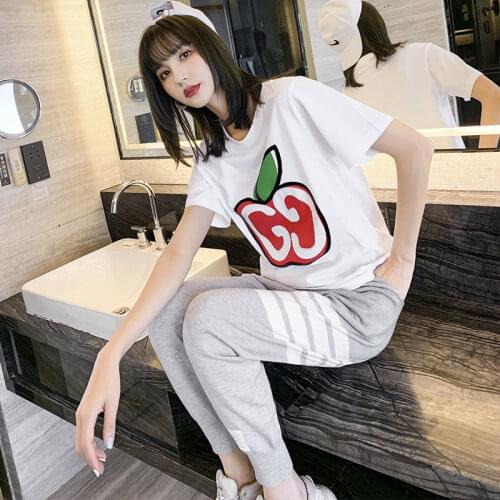 Short Sleeve T-shirt Womens Loose Summer Joker Printed Breathable Round Neck Graphic T Shirts Summer Plus Size