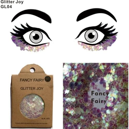 GL04 one pack of Fancy Fairy Festival Face Glitter to Sparkle Glitter Eyeliner, Eyebrow, Hair Root, Body Paint Decoration