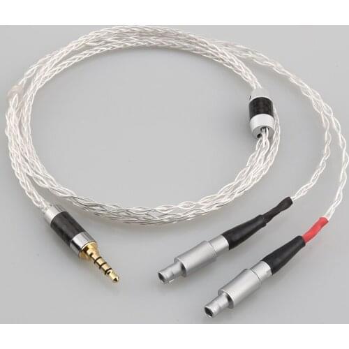 HIFI 3.5/2.5/4.4mm Balanced OCC Single Crystal Silver Headphone Upgrade Cable Cable For HD800 HD800S HD820 Headset Cable