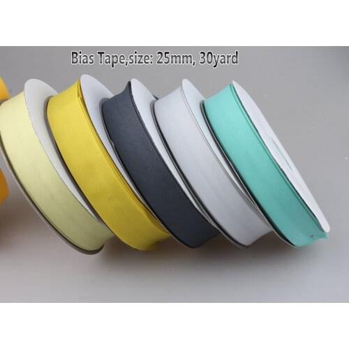 Polyeste Bias tape width:25mm,25meter/lot,45 degree cutting tape binding tape DIY fold tape