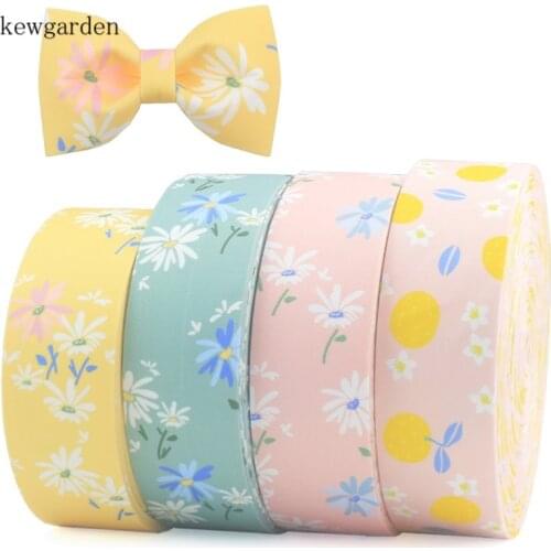 Kewgarden Handmade Tape Fruit Pattern Fabric Layering Cloth Ribbons 2" 50mm 1" 25mm 10mm DIY Bowknot Ribbon Flower Riband 5 M