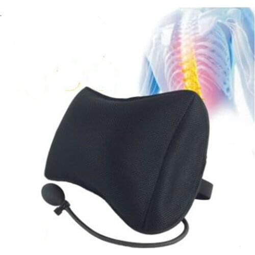 1Pcs Portable Inflatable Lumbar Support Lower Back Cushion Pillow - for Office Chair and Car Sciatic Nerve Pain Relief
