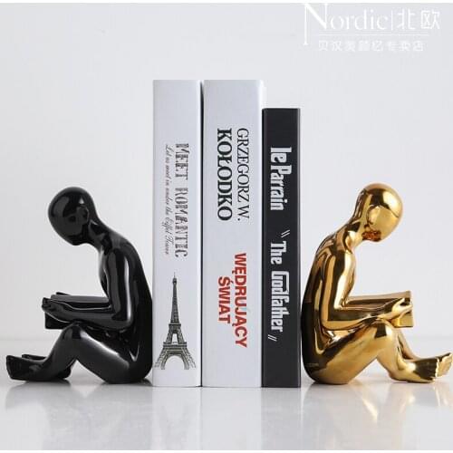 New Nordic Creative Modern Book Board Block Art Ceramic Book Clip Study Office Desktop Murals Home Decoration Crafts Accessories