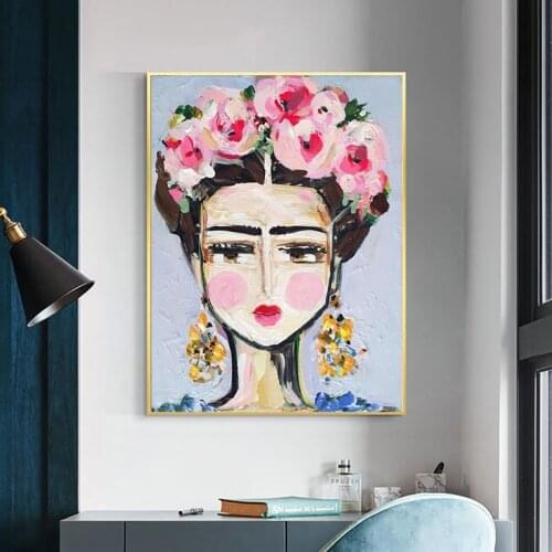 Modern Abstract Woman Portrait Canvas Paintings Impressionist Posters Prints Wall Art Picture for Living Room Wall Decor Cuadros