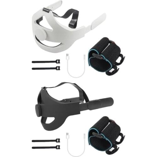 C1FB Adjustable Band Cushion Helmet Compatible with Oculus Quest 2 Headband Head Strap Lightweigt Increase Supporting