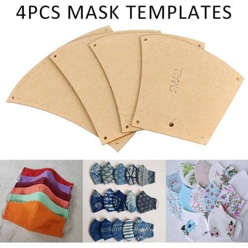 4pcs Different Sizes Acrylic Reusable Mask Templates Pattern For DIY Masks Tool Outdoor Sports Safety Mask Sewing Tools