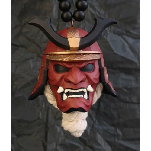 Samurai Kabuto Helmet Hannya Japanese Oni - Car Rear View Mirror Charm Car Accessories Halloween Decorations