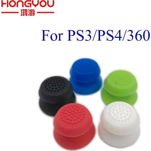 200 Pcs Joystick cap Enhanced Silicone Analog Controller Thumb Stick Cap Skin Cover height grips for PS4 PS3 XBOX 360 Controller