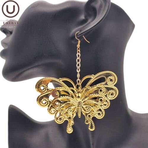 UKEBAY NEW Butterfly Drop Earrings For Women Big Statement Earrings Lover Jewelry Luxury Gift Female Boho Earring Accessories