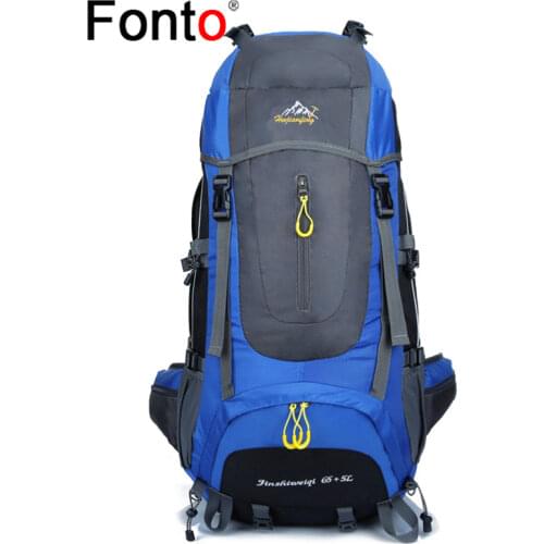 New 70L Outdoor Backpack Camping Climbing Bag Waterproof Mountaineering Hiking Backpacks Molle Sport Bag Traveling Rucksack