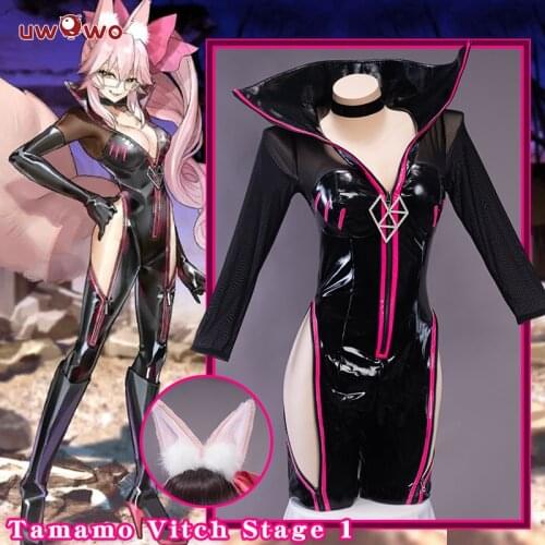 1 Deposit= $5 Coupon UWOWO Fate Grand Order/FGO 6 Anniversary Tamamo Vitch Stage 1 Anime Cosplay Costume