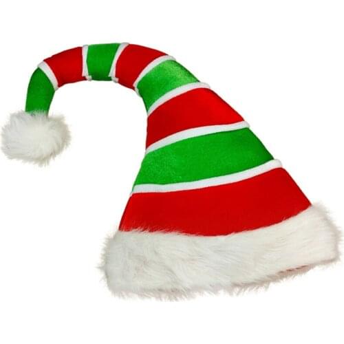 Christmas Hat Plush Elf Santa Hat Ornament Decoration Christmas Cap Turkey Hats New Year Xmas Party Props Decoration