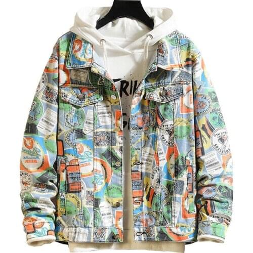 Japón estilo 2020 de Primavera de otoño de los hombres de la moda Denim chaqueta Bomber Casual Punk Rock Streetwear ropa