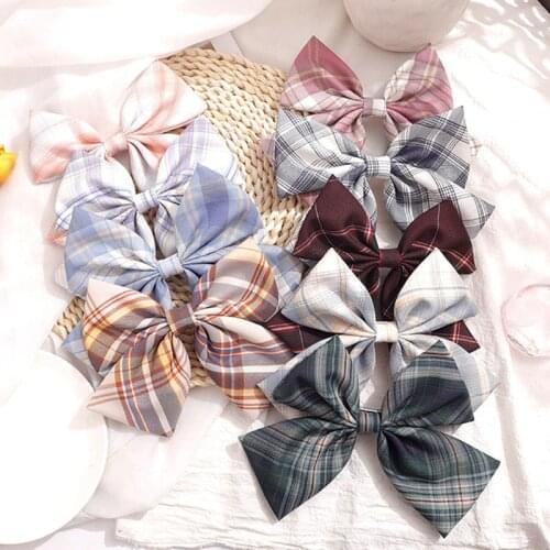1PC Large Cotton Linen Solid Color Long Tail Bow Hair Clips Barrettes Hairpins Grips Girls Women Cute Sweet Hair Accessories