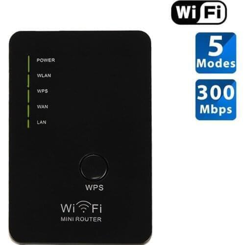 300Mbps Mini Wireless Wifi Repeater Router AP Repeator Booster Amplifier LAN WISP Bridge Wall Wi-Fi Extender EU/US/UK/AU Plug
