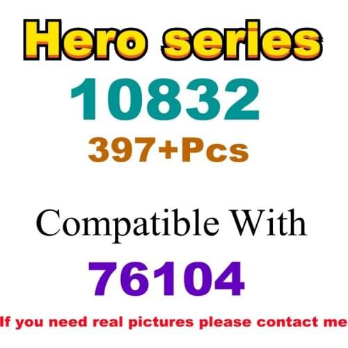 397Pcs 10832 Building Block Toy Hero Series 76104 Assembled Building Block Childrens Toy Gifts
