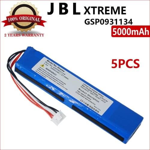 5PCS New 5000mAh GSP0931134 Battery For JBL XTREME Xtreme GSP0931134 High quality Batteries With Tracking Number