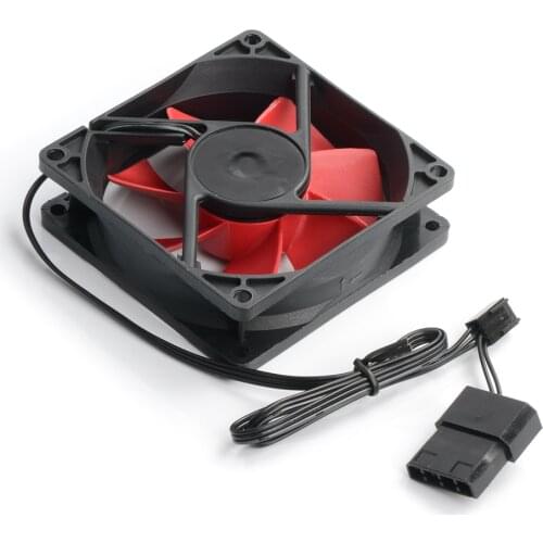 Computer Case 80mm Fan 3Pin+4Pin Double Connector Radiator Cooler Mute PC 12V 80*80*25mm Chassis Water Cooling Fans