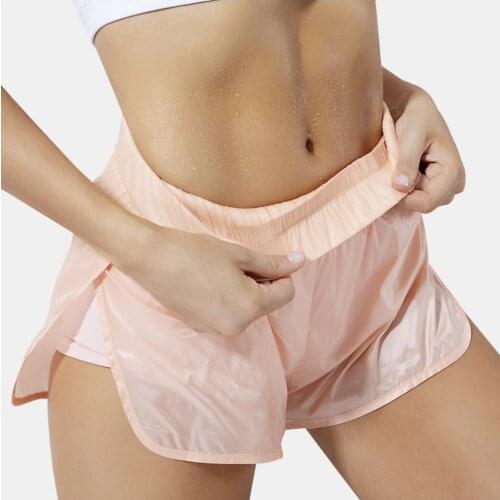 7371 Hot Shorts Tight Gym Slit Side 2 in 1 Womens Shorts Fitness Workout Running Sports Yoga High Waist Stretch Active Wear