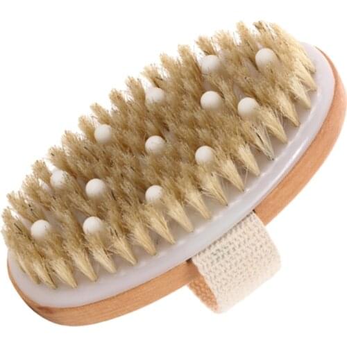 Bathing Brush Shower Brushes SPA Exfoliating Bath Body Brush Soft Bristle Wooden Handle
