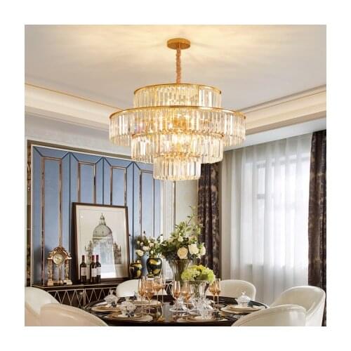 Modern Crystal Chandelier LED Light American Crystal Chandelier Lights Fixture Restaurant Bed Living Room Home Indoor Lighting