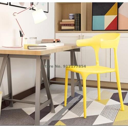 Net celebrity chair dining table chair simple household plastic back chair adult light luxury desk stool Nordic hotel negotiatio