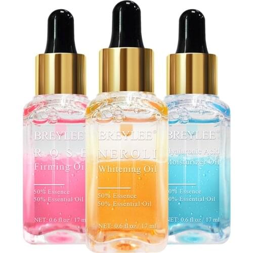 BREYLEE Hyaluronic Acid Rose Firming Moisturizer Essential Oil Anti-Aging Remover Wrinkle Whitening Facial Serum Face Skin Care