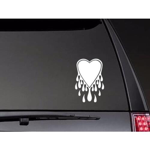 Melting Heart Dripping Car Body Stickers Vinyl Stickers Art Car Decor Waterproof Unique ZP0352