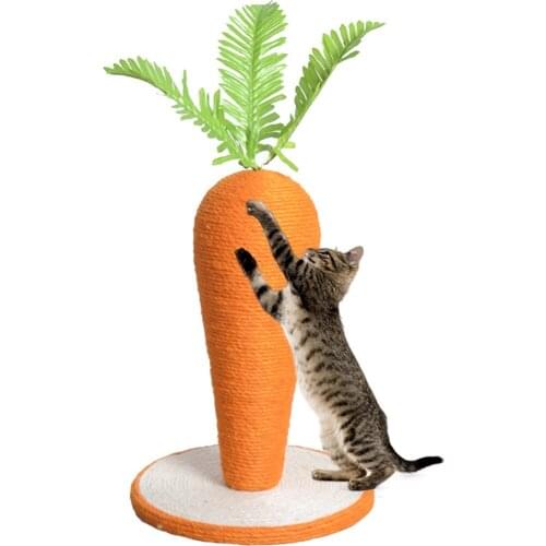 1Pcs Cat Scratcher Cat Tree Tower Condo Scratching Post For Cats Climbing Frame Cats Scratcher Carrot Shape Toy Pet Supplies
