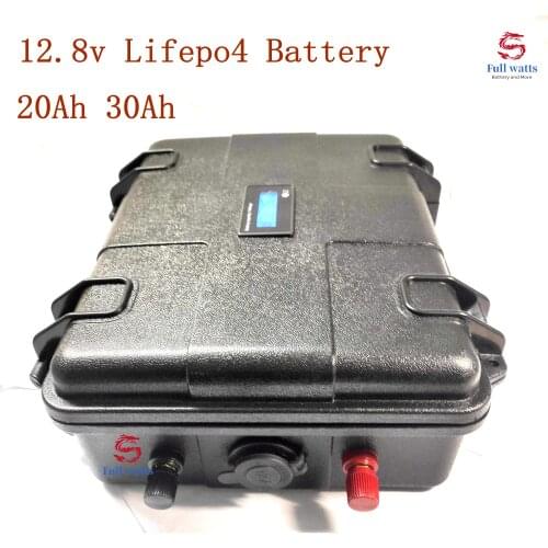 12v lifepo4 battery 20AH 30AH 12.8v lifepo4 lithium battery pack with 5A charger for fishing LED lighting ,sounder