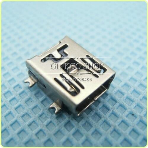 200pcs/lot Mini USB Charging Jack Socket phone 5P T plug connector Mini USB Jack Data port data transfer port