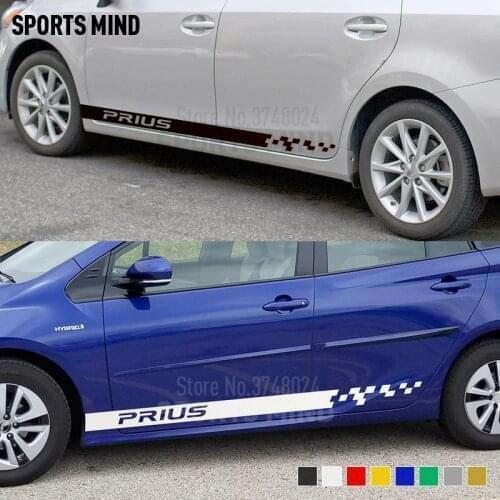 3 Pairs Sports Mind Door Side Stripe Car Sticker Decal Automobiles Car Styling For Toyota Prius TRD Prius C JDM Accessories