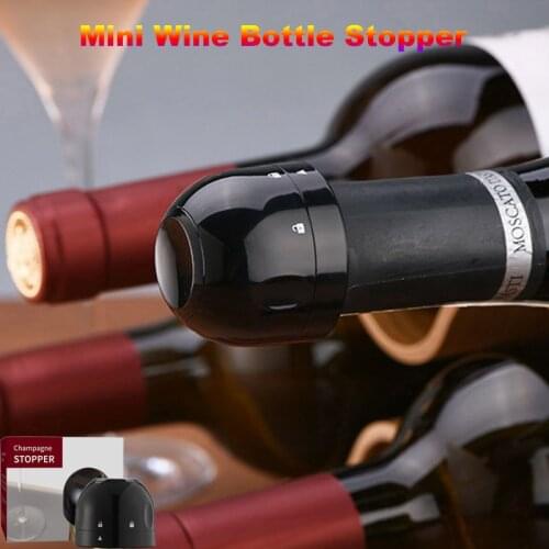 3pcs Mini Wine Bottle Stopper Champagne Bottle Stopper Food Contact Grade Silicone Seal Vacuum Seal Fresh-Keeping Bottle Stopper