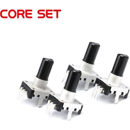 5pcs 360 Degree Rotary Encoder EC12 E12 Audio Encoder Coding 3Pin Handle Long 15MM