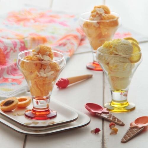 6 pcs Colorful Based Ice Cream Bowl Glass Dish Kitchen Dishes Ice Cream Salad Dessert Yogurt Oats Crisp Cake Breakfast Bowls