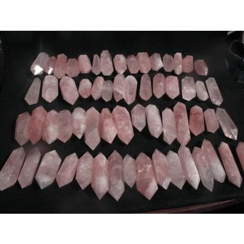 60 Natural rose Quartz Crystal polishing Point Healing