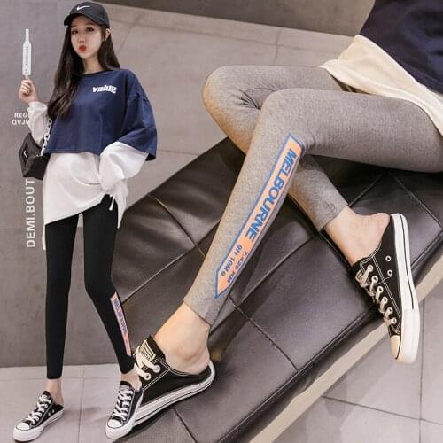 602# Maternity Pants Spring Autumn Support Stretch Letter Belly Support Pants Maternity Leggings Maternity Trousers