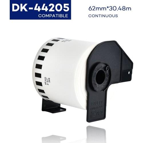 62mm*30.48m White DK44205 Compatible Continuous Thermal Paper DK-44205 DK 44205 Compatible for Brother QL Label Printer QL-500