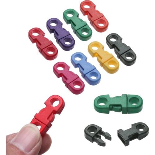 8pcs Colorful 5mm Side Release Buckle Curved Paracord Bracelet Dog Collar Strap Webbing Outdoor Tool Camp Bag Parts Accessories