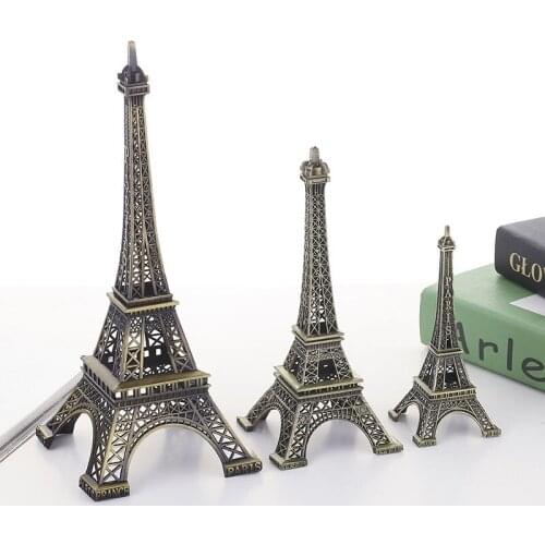 8cm-62cm Metal Eiff Tower Craft Model Home Decoration Accessories Vintage Decor Retro Antique Bronze Tower Model Room Decor