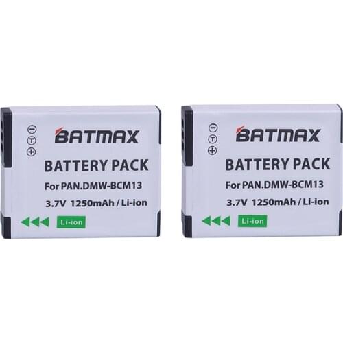2Pcs DMW-BCM13E Battery BCM13E BCM13 BCM13PP Replacement Battery for Panasonic Lumix ZS40 / TZ60, ZS45 / TZ57, ZS50 / TZ70, ZS27