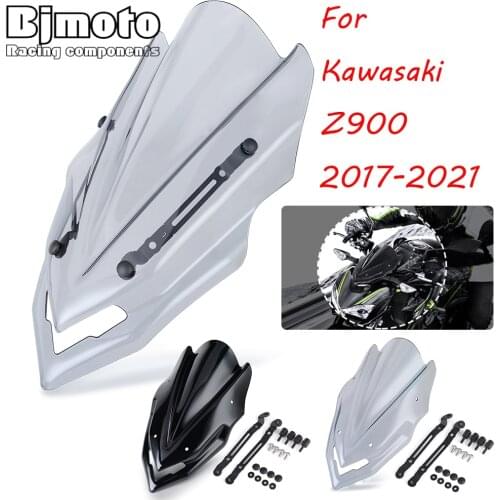 For Kawasaki Z900 2017 2018 2019 2020 2021 Windshield Motorcycle Windscreen Visor Viser Wind Deflector with Bracket