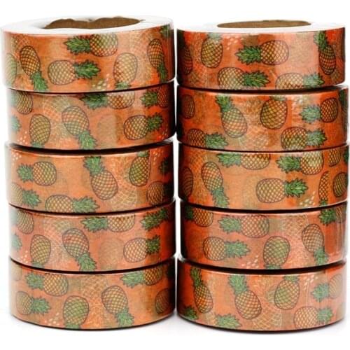 10pcs/Lot Decorative Fresh Fruit Pineapples Japanese Washi Tapes for DIY Bullet Journal Adhesive Masking Tape Papeleria