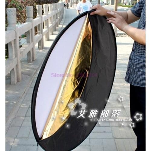 By dhl 50set 24" 60cm 5 in 1 Photography Reflector Portable Collapsible Light Round for Studio Multi Photo Disc