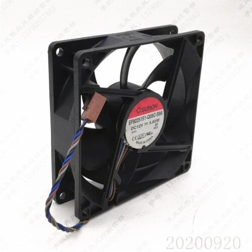 EF92251S1-Q09C-S9A for SUNON 9225 90mm DC 12V 3.83W 4-Wire PWM Cooling Fan