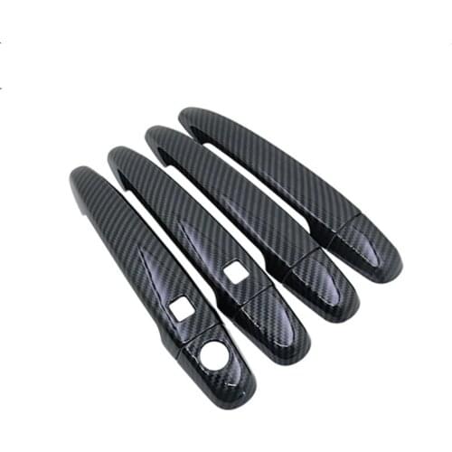 Carbon Fiber Chrome Door Handle Cover For Toyota Previa 50 XR50 Estima Tarago 2007 - 2017 Car Styling Accessories Stickers