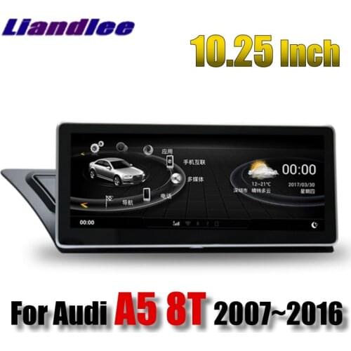 Liandlee Car Multimedia Player NAVI 10.25 inch For Audi A5 8T 2007~2016 MMI CarPlay Original Car Radio GPS WIFI MAP Navigation