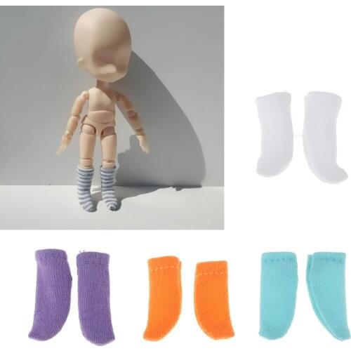 Cute Long Socks for 11cm OB11 Blythe Doll Clothing Accessories - Orange, as