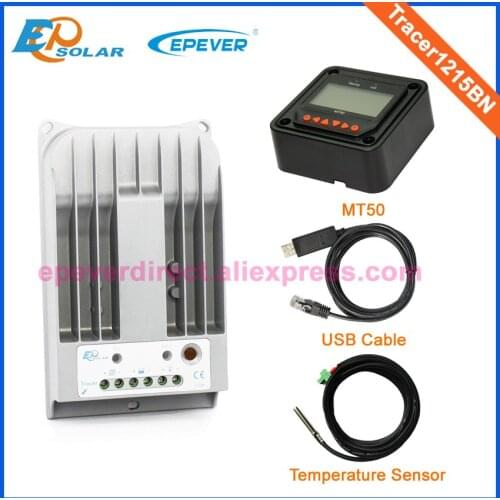 MPPT 10A Solar regulator 12v 24v auto work Tracer1215BN with MT50 USB cable and temperature sensor