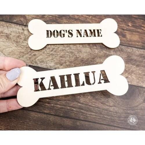 Personalized Dog Name Sign,Wood Dog Name Plate,Dog Name Plaque,Costom Dog Bone shape sign,Custom Pet Sign Dog Lover Gift